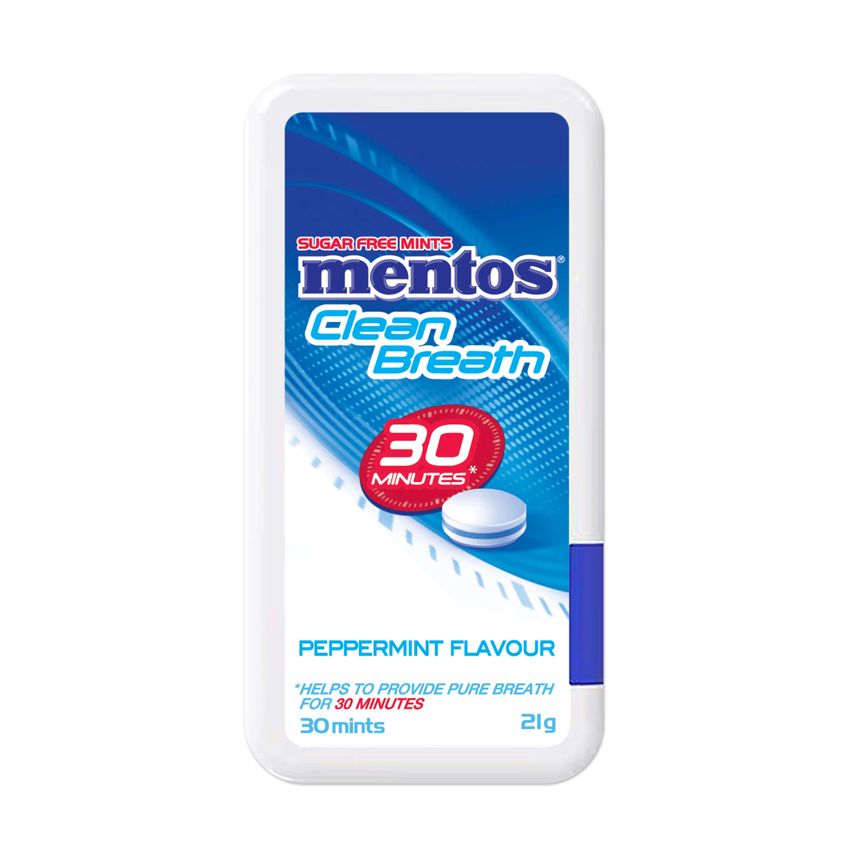 Mentos Clean Breath Peppermint 21g (Box of 12)