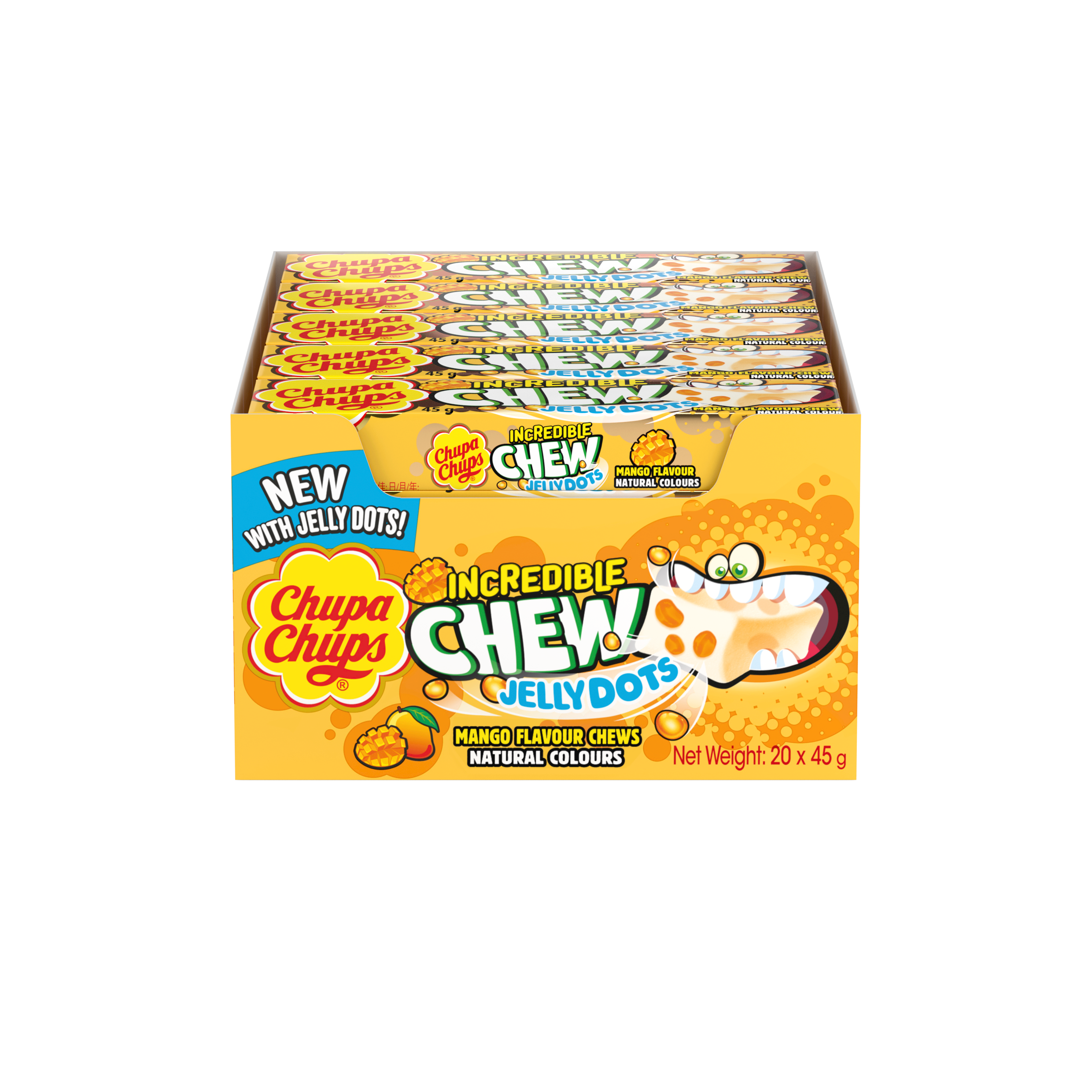 Chupa Chups Incredible Chew Mango 45g (Box of 20)