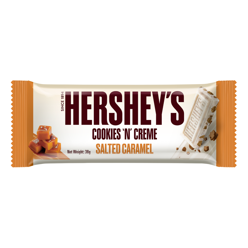 Hershey's Cookies & Cream Salted Caramel Bar 38g (Box of 24)