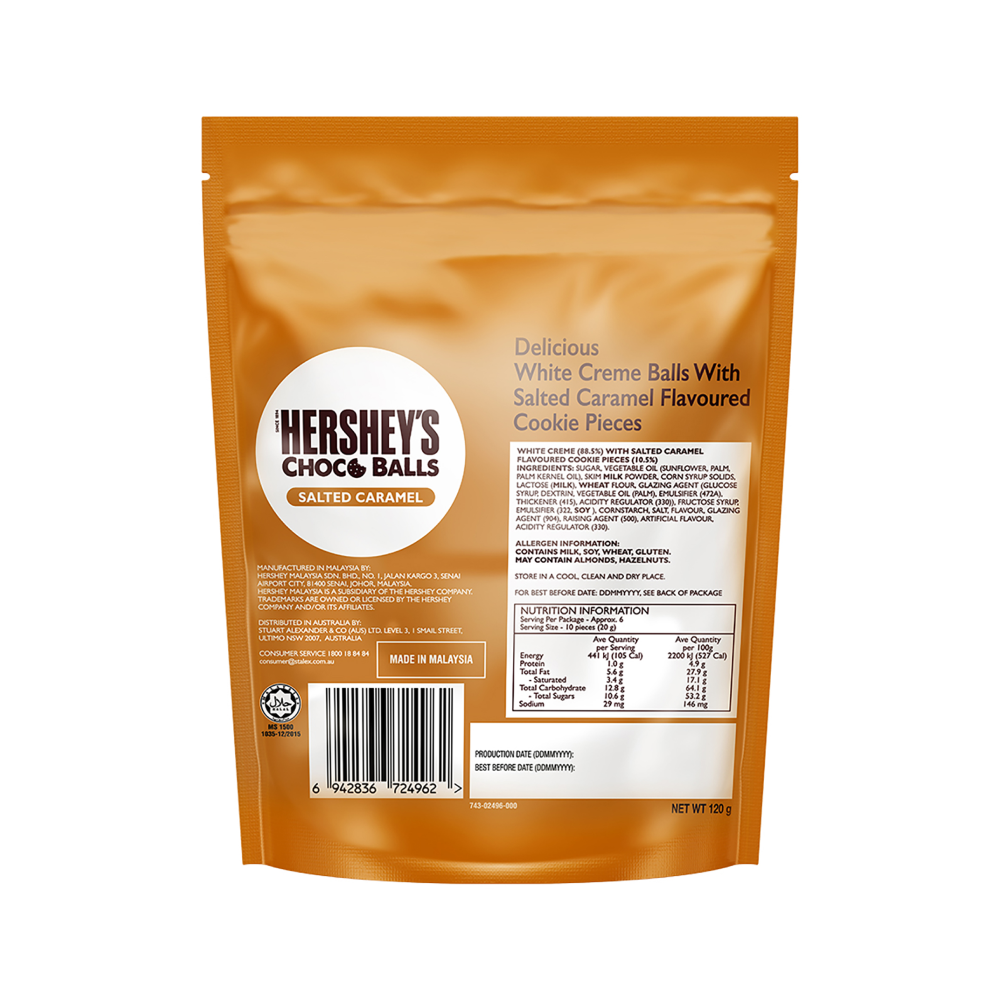 Hershey's Choco Balls Salted Caramel 120g