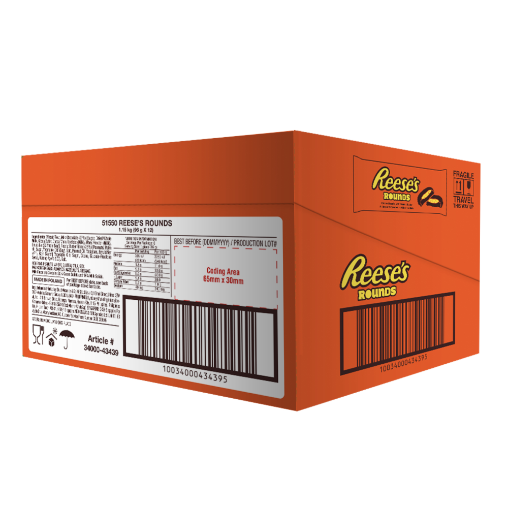 Reeses Rounds Peanut Butter Biscuits 96g (Box of 12)