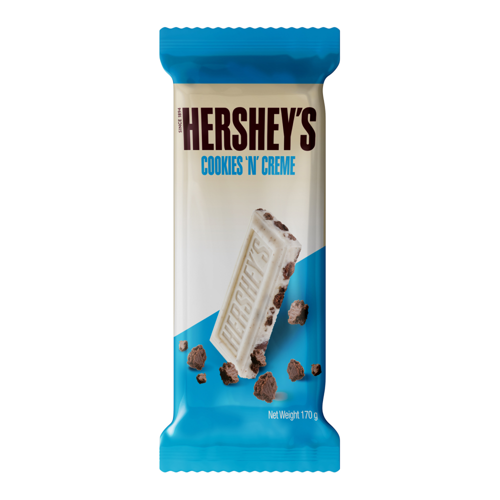 Hersheys Cookies and Crème Block 170g (Box of 12)