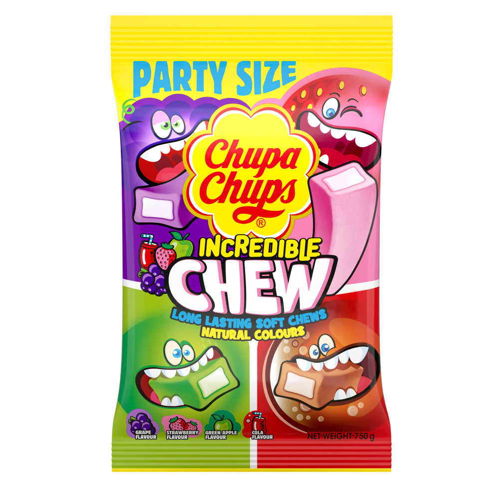 Chupa Chups Incredible Chew 750g Party Size Pack (Box of 6)