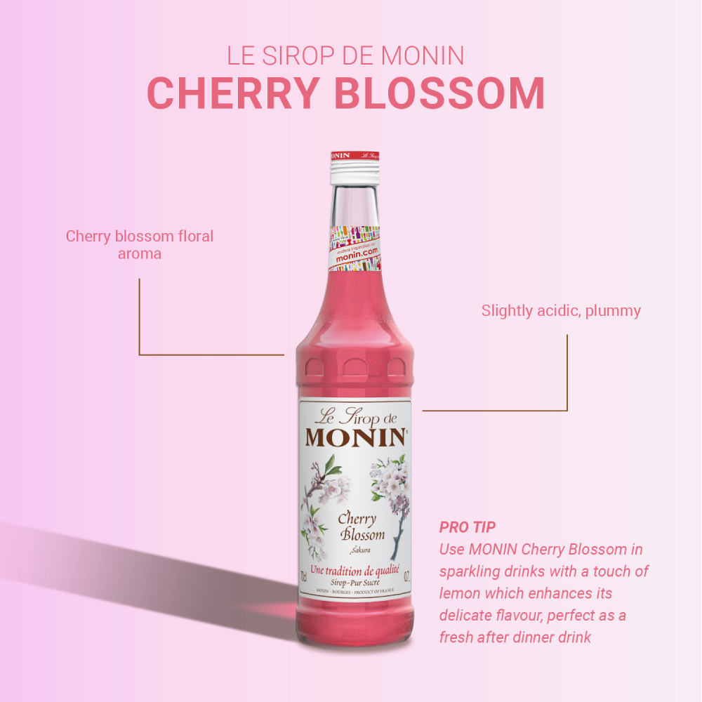 Monin Cherry Blossom Syrup 700ml (Box of 6)