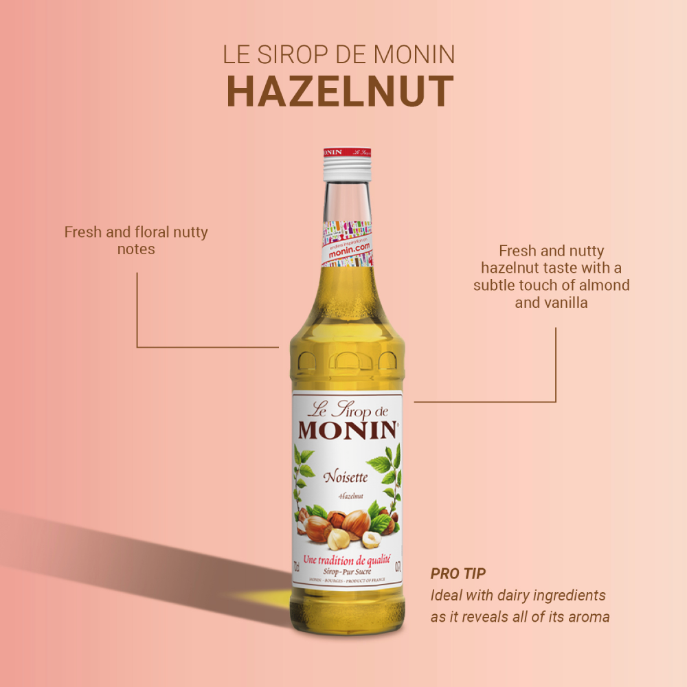 Monin Hazelnut Syrup 700ml (Box of 6)
