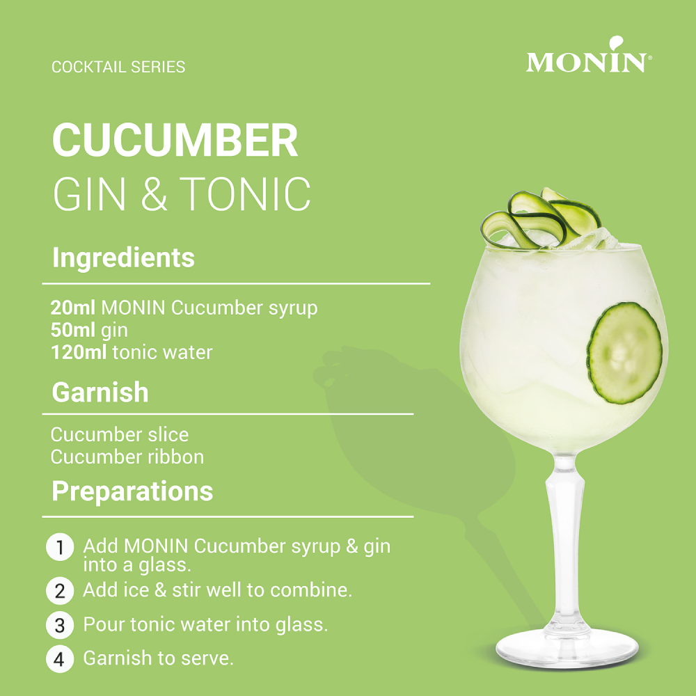 Monin Cucumber Syrup 700ml