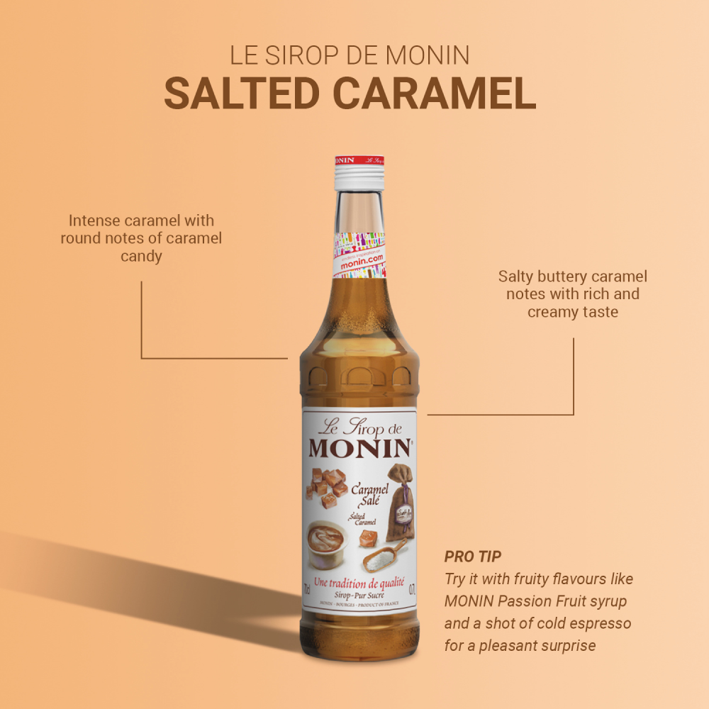 Monin Salted Caramel Syrup 700ml (Box Of 6)