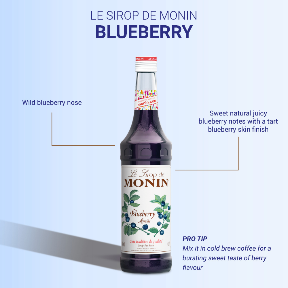 Monin Blueberry Syrup 700ml (Box of 6)
