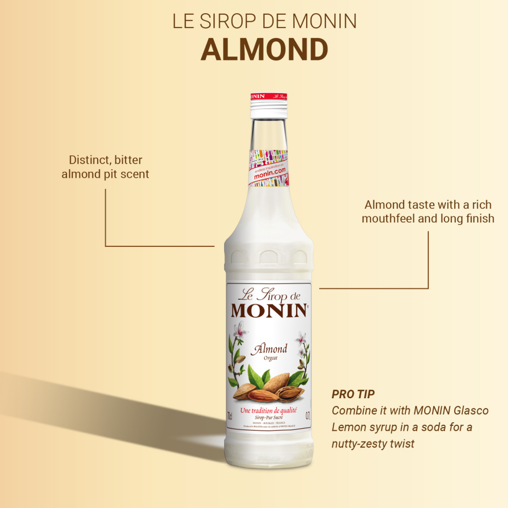 Monin Almond Syrup 700ml (Box of 6)