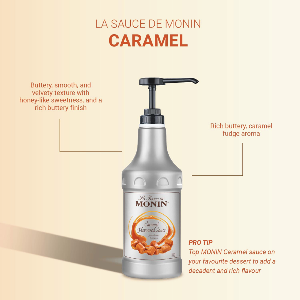Monin Caramel Sauce 1.89L (Box of 4)