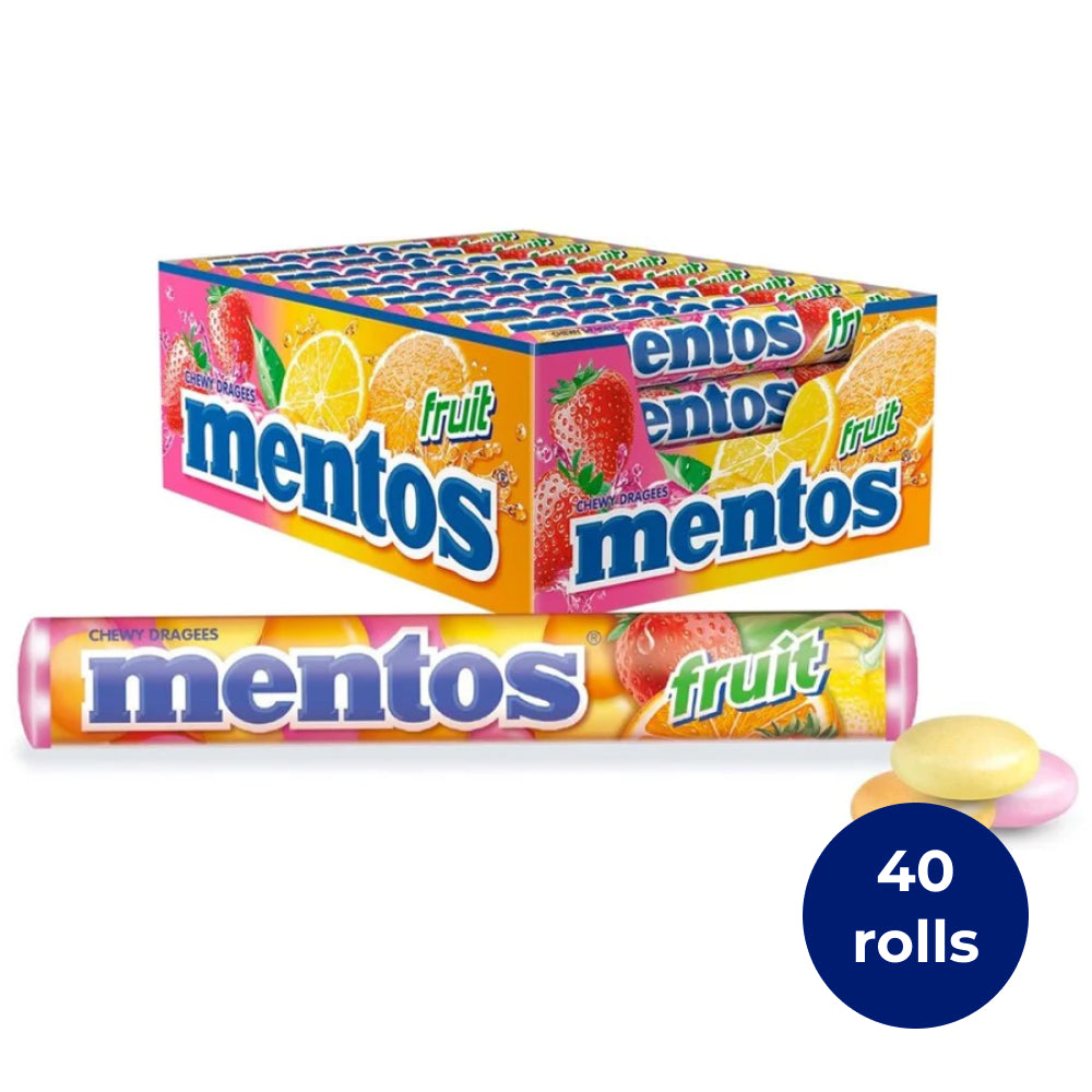 Mentos Fruit Candy Roll, 40 Rolls