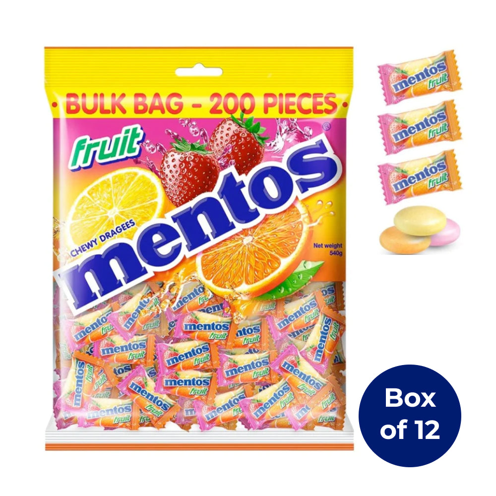 Mentos Fruit Candy Pillowpack 540g (Box of 12)