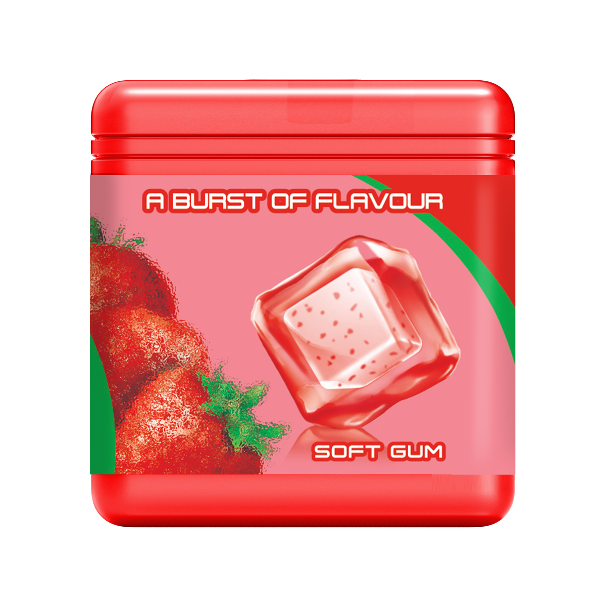 Mentos Cube Gum Strawberry 46g (Pack of 4)