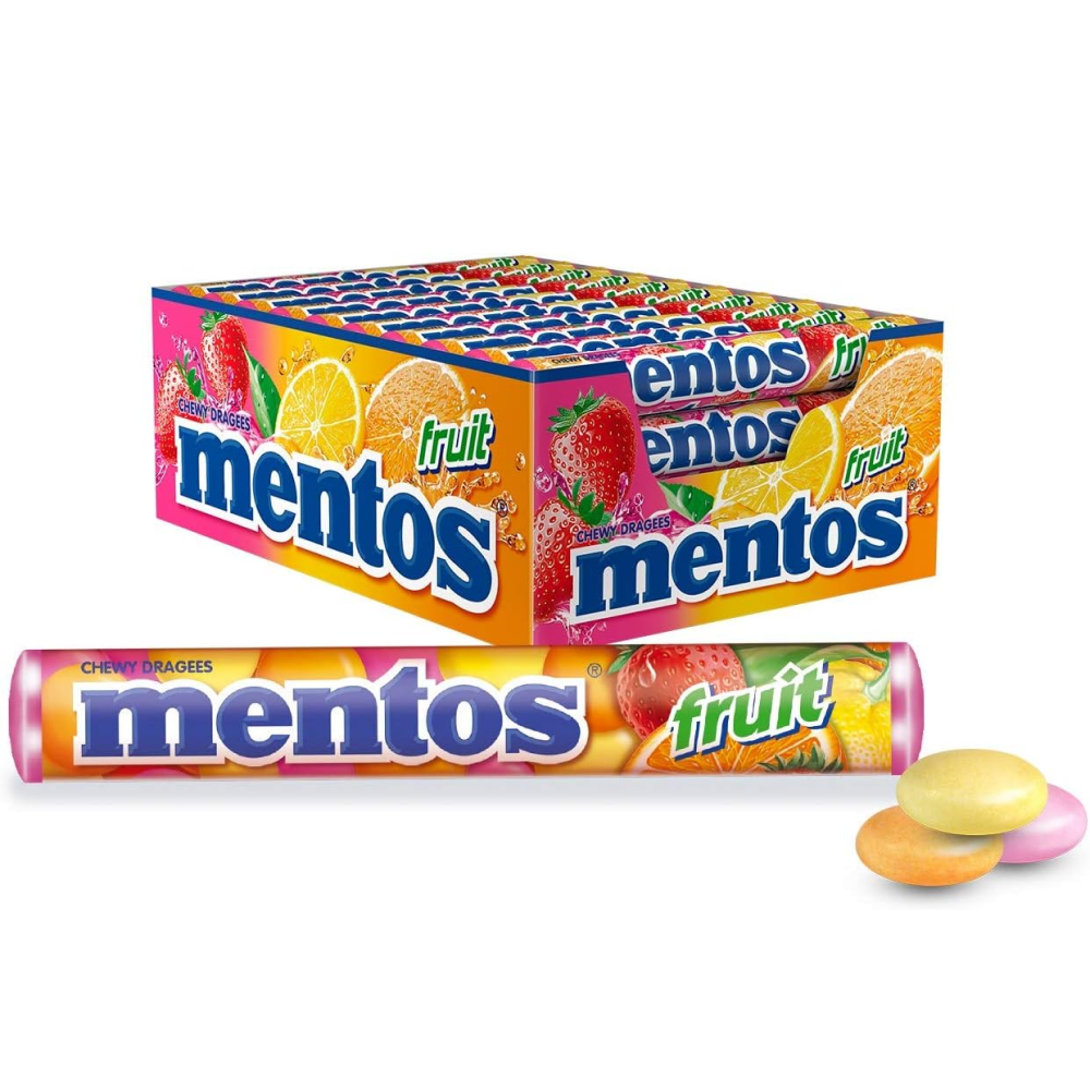 Mentos Fruit Candy Roll, 40 Rolls