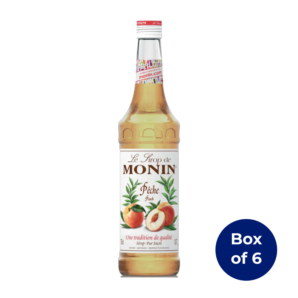 Monin Peach Syrup 700ml (Box of 6)