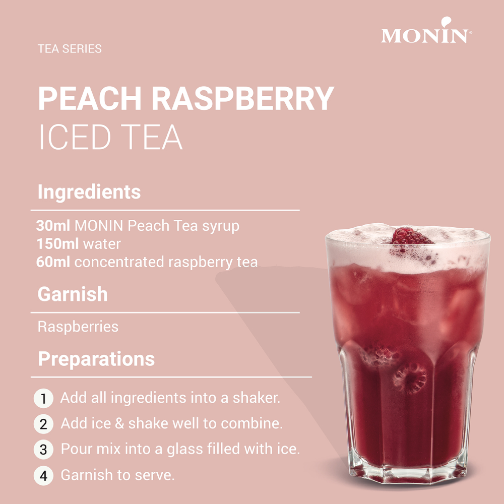 Monin Peach Tea Syrup 700ml (Box of 6)