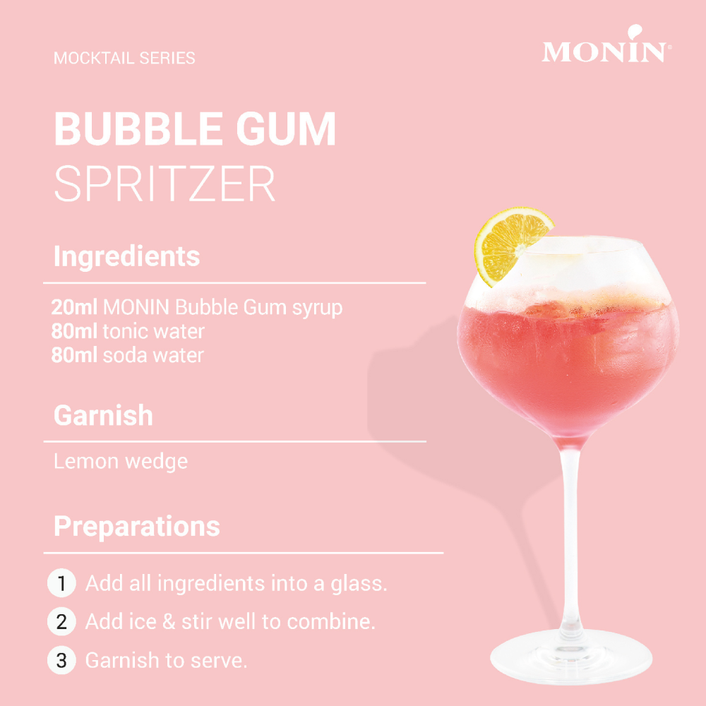 Monin Bubblegum Syrup 700ml (Box of 6)