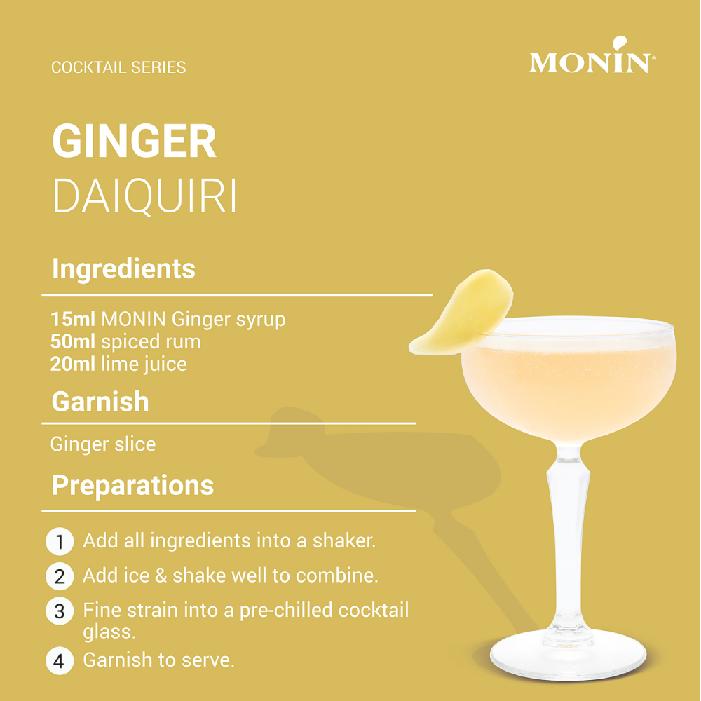 Monin Ginger Syrup 700ml (Box of 6)