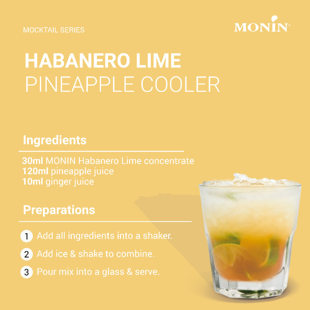 Monin Habanero Lime Syrup 700ml (Box of 6)