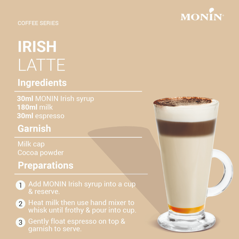 Monin Irish Syrup 700ml (Box of 6)