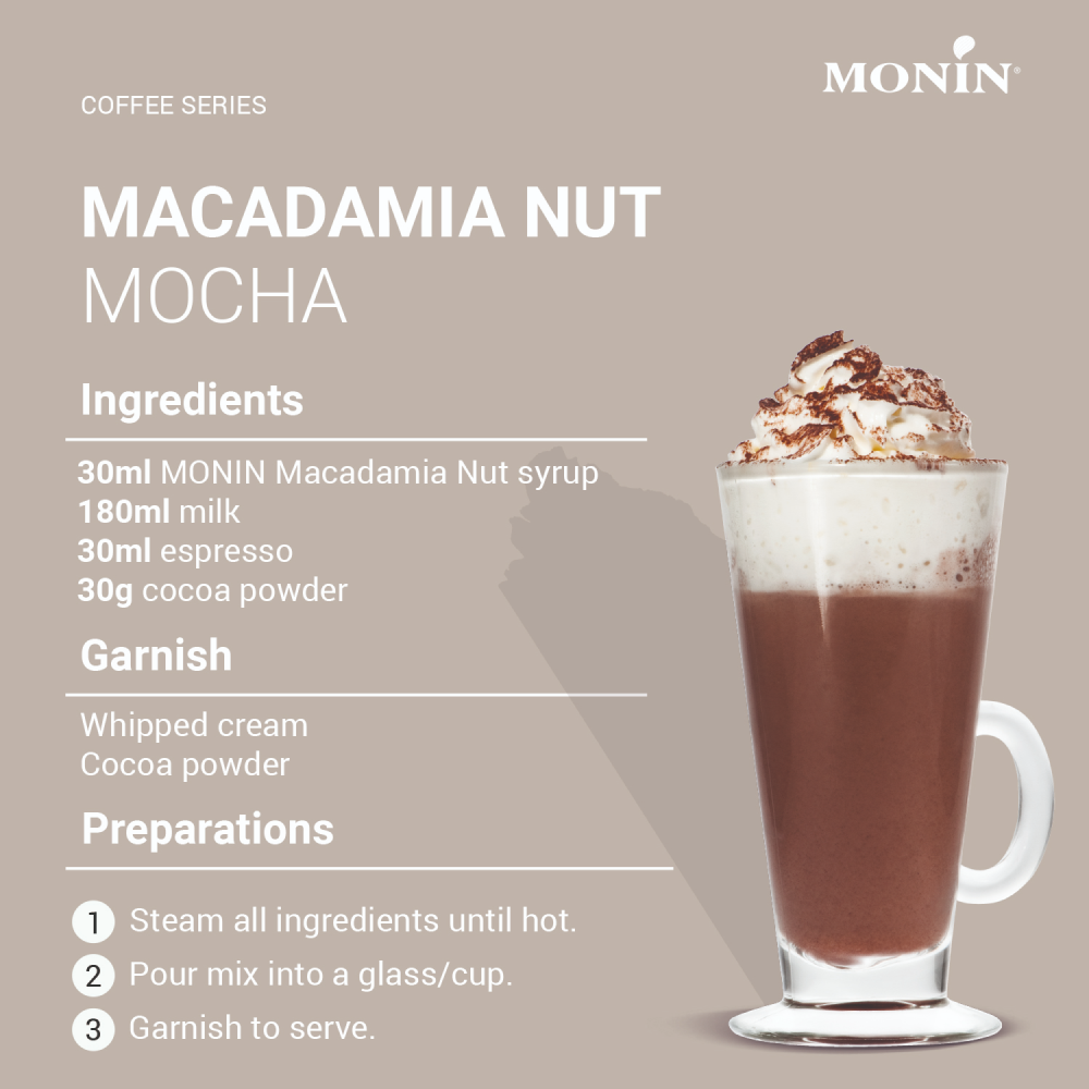 Monin Macadamia Nut Syrup 700ml (Box of 6)