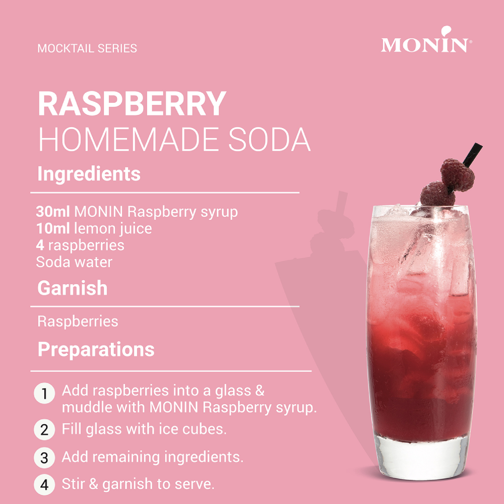 Monin Raspberry Syrup 700ml (Box of 6)