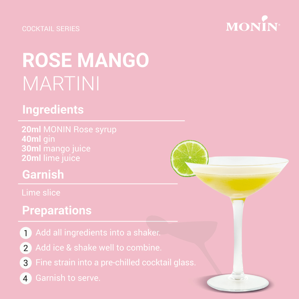 Monin Rose Syrup 700ml (Box of 6)