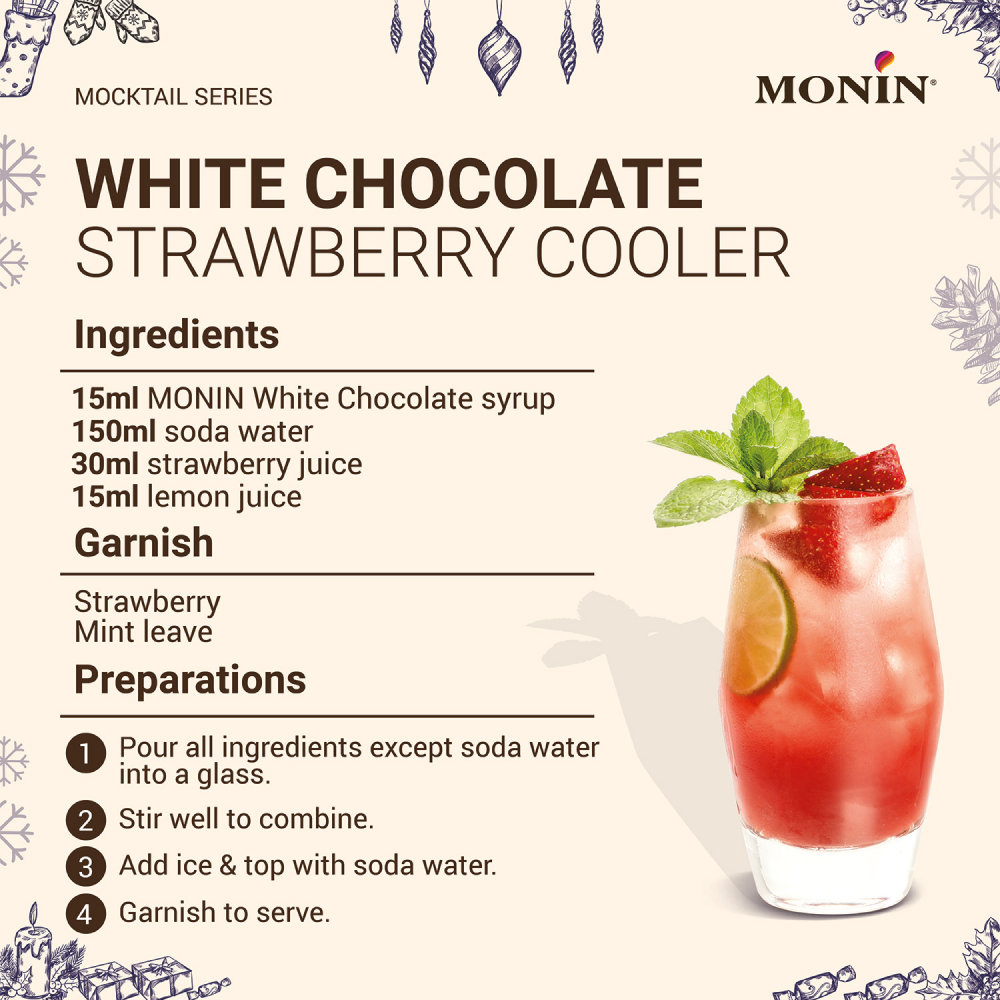 Monin White Chocolate Syrup 1L (Box of 4)
