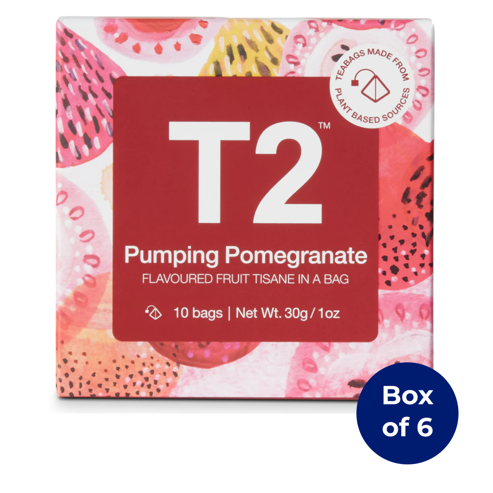 T2 Pumping Pomegranate Teabag 10 Pack (Box of 6)