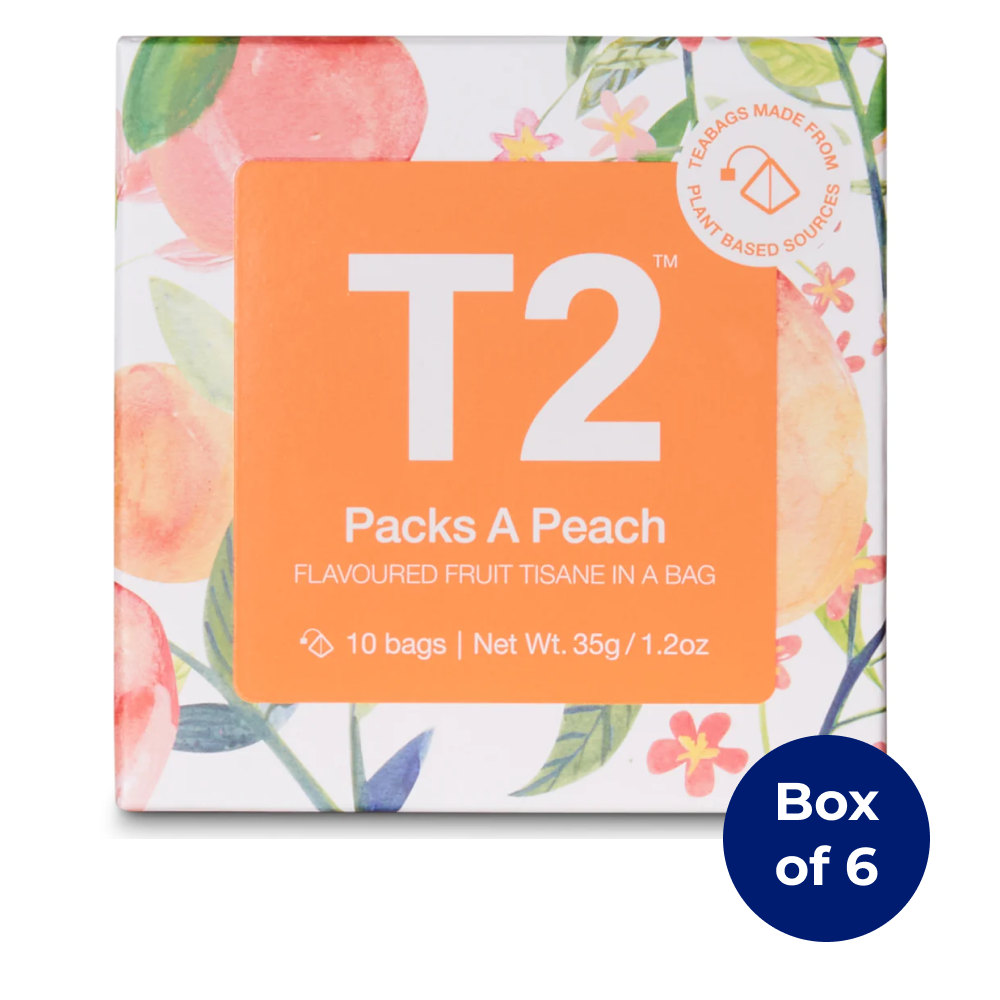 T2 Packs A Peach Teabag 10 Pack (Box of 6)