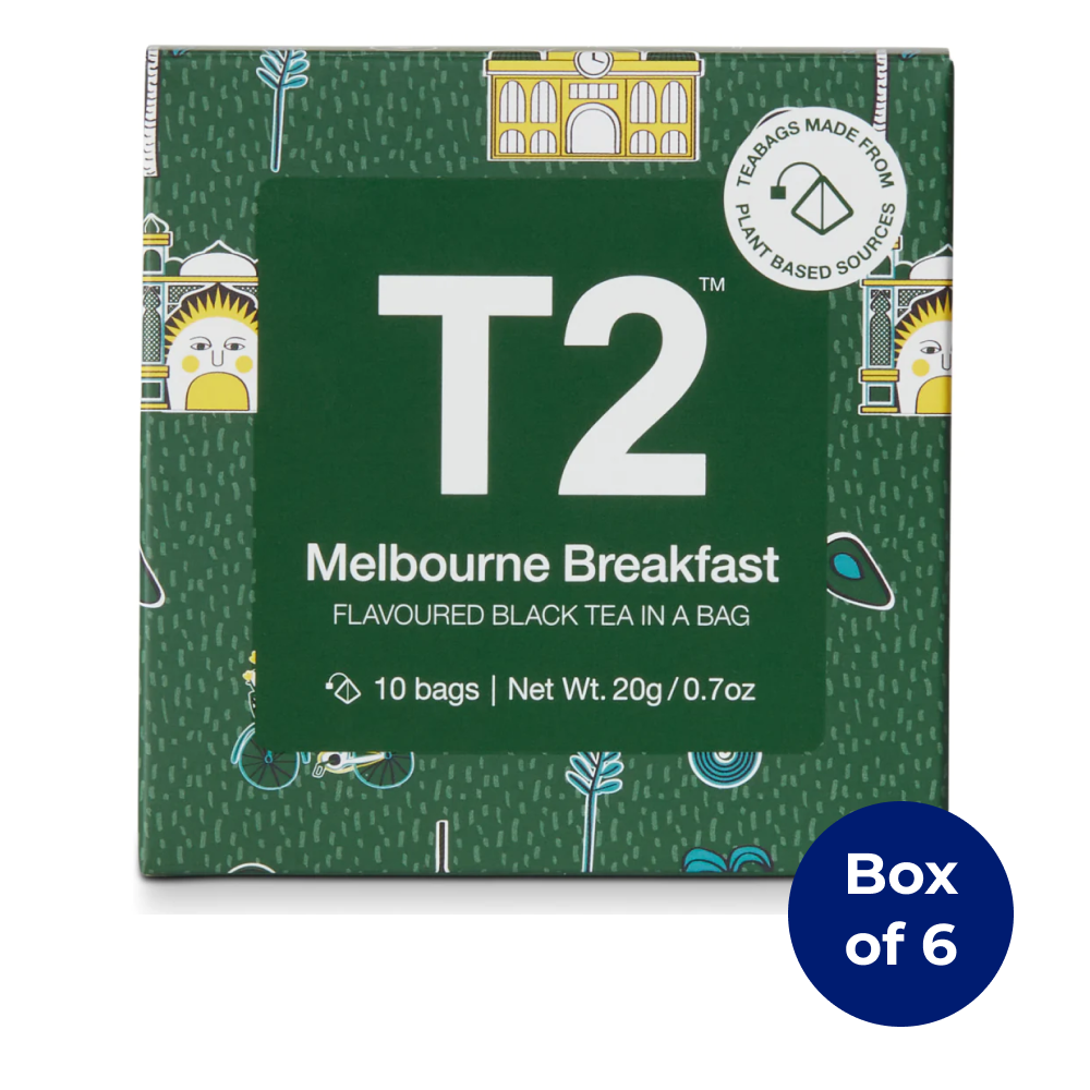 T2 Melbourne Breakfast Teabags 10 Pack (Box of 6)