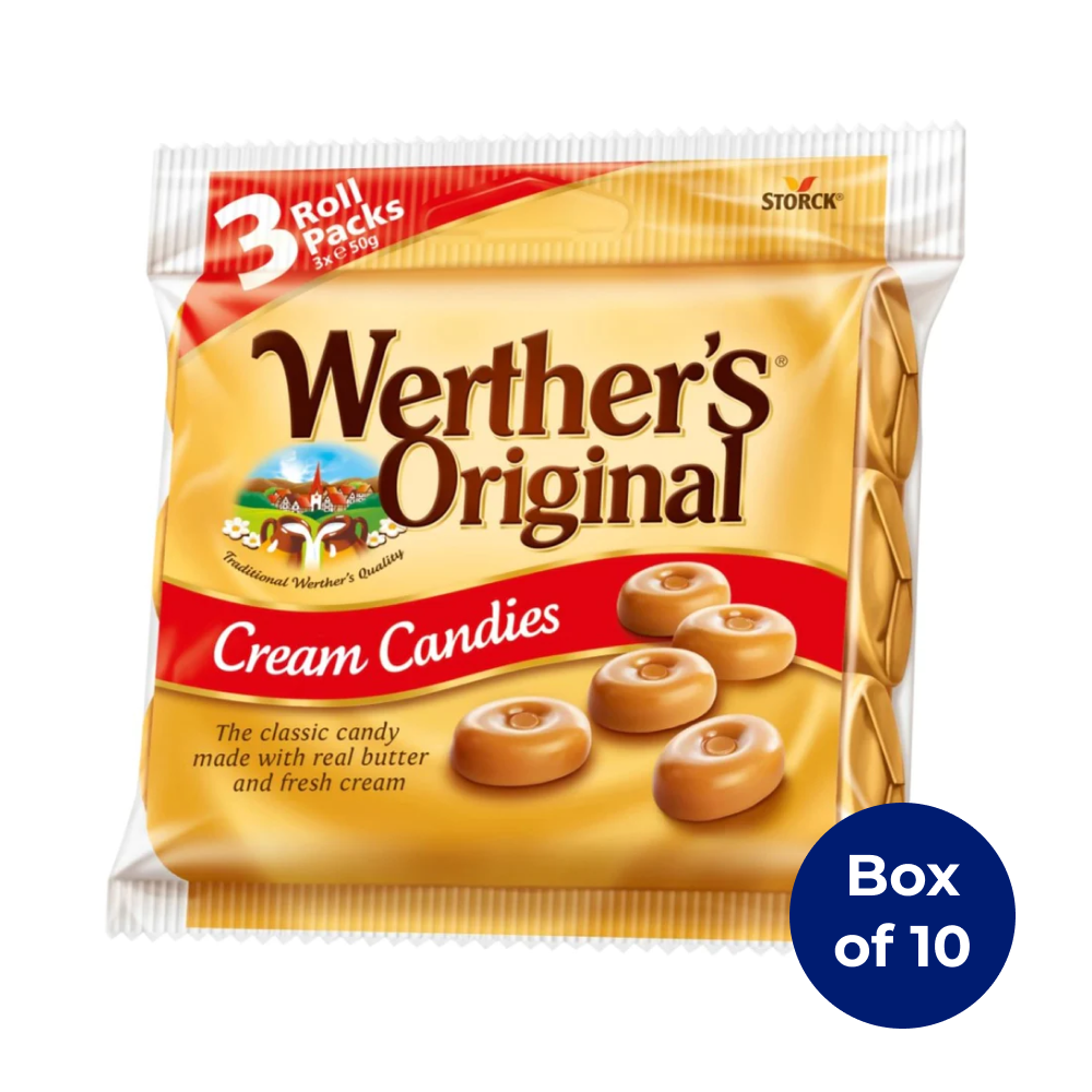Werther's Original Cream Candies Rolls Multipack 150g (Box of 10)