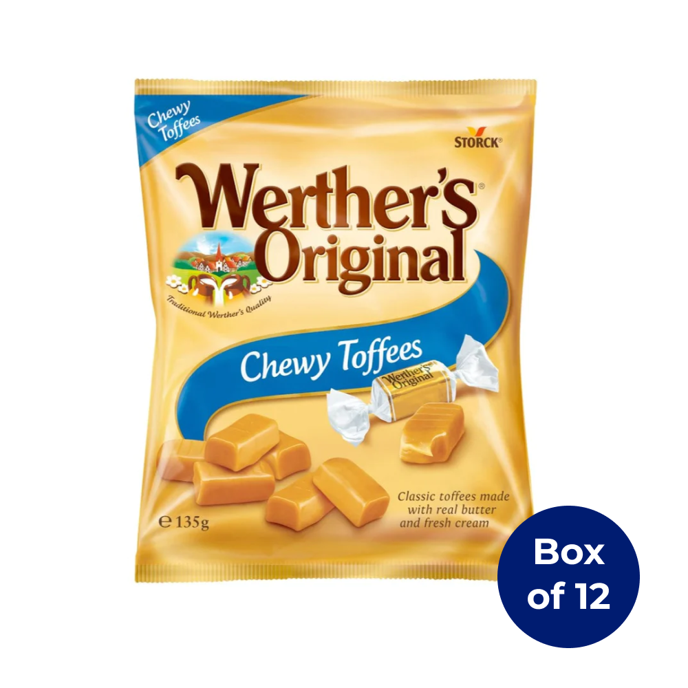 Werther's Original Chewy Toffees Bag 135g Bags (Box of 12)