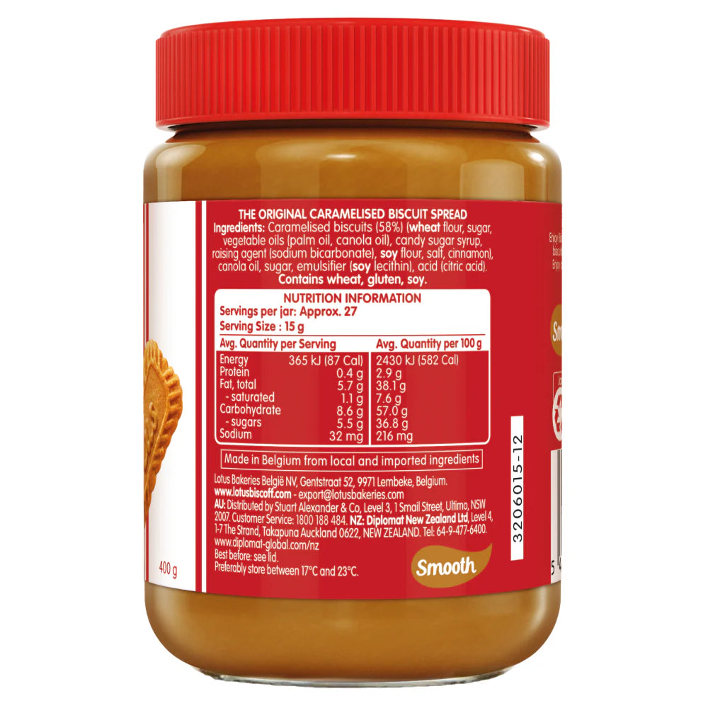 Lotus Biscoff Spread 400g (Box of 6)