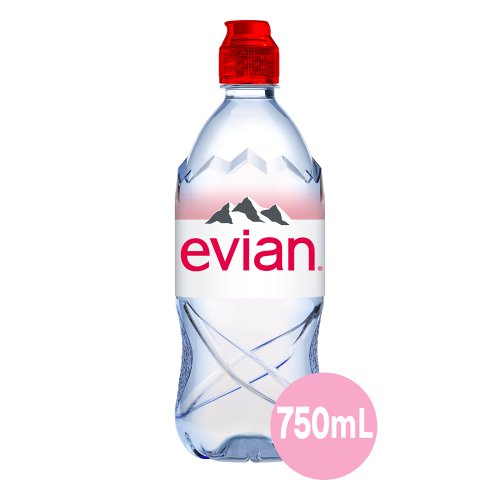 Evian 750ml bottle